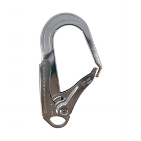 Heavy duty safety hook for connecting lanyards and fall protection equipment